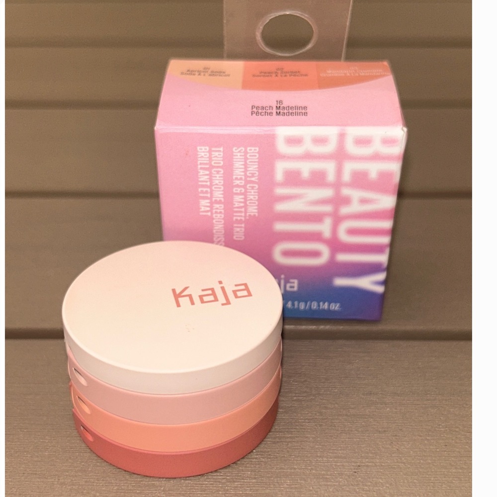 Kaja Beauty Bento Bouncy Chrome Shimmer Matte Eyeshadow Trio